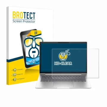 Parte frontale di una confezione del prodotto con il logo del marchio BROTECT. Accanto è raffigurato il dispositivo HP ProBook