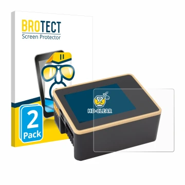 Parte frontale di una confezione del prodotto con il logo del marchio BROTECT. Accanto è raffigurato il dispositivo Junsi iCha