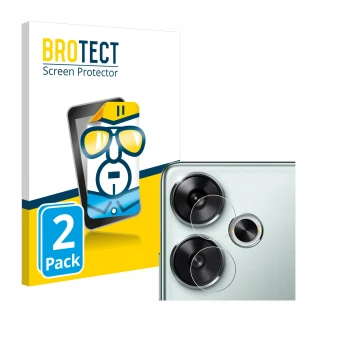 Parte frontale di una confezione del prodotto con il logo del marchio BROTECT. Accanto è raffigurato il dispositivo Xiaomi Poc