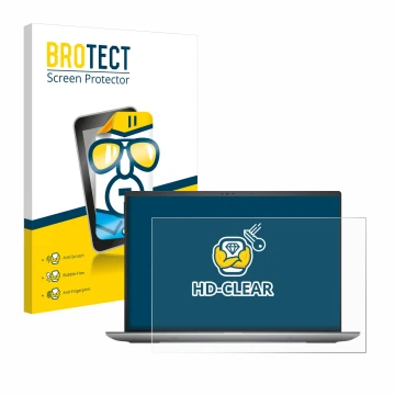 Parte frontale di una confezione del prodotto con il logo del marchio BROTECT. Accanto è raffigurato il dispositivo Dell Preci