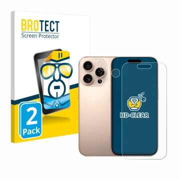 Parte frontale di una confezione del prodotto con il logo del marchio BROTECT. Accanto è raffigurato il dispositivo Apple iPho