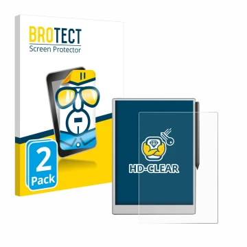 Parte frontale di una confezione del prodotto con il logo del marchio BROTECT. Accanto è raffigurato il dispositivo reMarkable