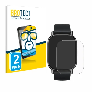 Parte frontale di una confezione del prodotto con il logo del marchio BROTECT. Accanto è raffigurato il dispositivo Xiaomi Red