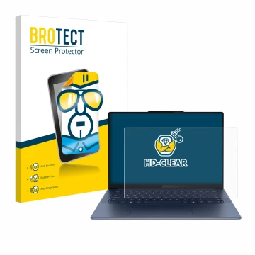Parte frontale di una confezione del prodotto con il logo del marchio BROTECT. Accanto è raffigurato il dispositivo Lenovo Yog