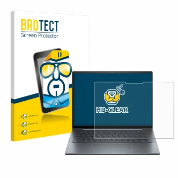 Parte frontale di una confezione del prodotto con il logo del marchio BROTECT. Accanto è raffigurato il dispositivo HP Dragonf