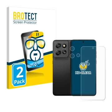 Parte frontale di una confezione del prodotto con il logo del marchio BROTECT. Accanto è raffigurato il dispositivo Motorola T