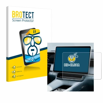 Parte frontale di una confezione del prodotto con il logo del marchio BROTECT. Accanto è raffigurato il dispositivo Polestar 4