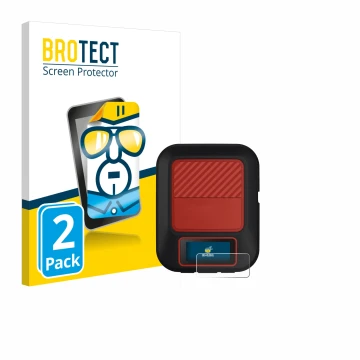 Parte frontale di una confezione del prodotto con il logo del marchio BROTECT. Accanto è raffigurato il dispositivo Garmin inR