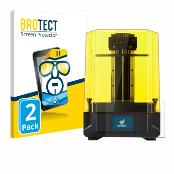 Parte frontale di una confezione del prodotto con il logo del marchio BROTECT. Accanto è raffigurato il dispositivo Anycubic P