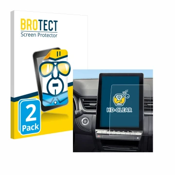 Parte frontale di una confezione del prodotto con il logo del marchio BROTECT. Accanto è raffigurato il dispositivo Renault Sy