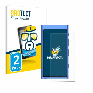 Parte frontale di una confezione del prodotto con il logo del marchio BROTECT. Accanto è raffigurato il dispositivo Hiby Digit