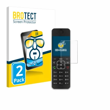 Parte frontale di una confezione del prodotto con il logo del marchio BROTECT. Accanto è raffigurato il dispositivo AVM Fritz!
