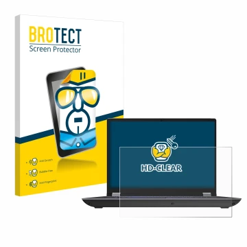 Parte frontale di una confezione del prodotto con il logo del marchio BROTECT. Accanto è raffigurato il dispositivo Lenovo Thi