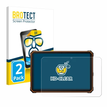 Parte frontale di una confezione del prodotto con il logo del marchio BROTECT. Accanto è raffigurato il dispositivo Blackview 