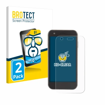 Parte frontale di una confezione del prodotto con il logo del marchio BROTECT. Accanto è raffigurato il dispositivo Soyes XS12