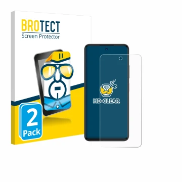 Parte frontale di una confezione del prodotto con il logo del marchio BROTECT. Accanto è raffigurato il dispositivo ZTE Blade 