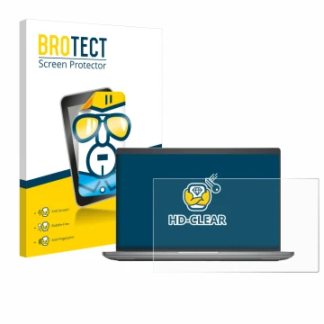 Parte frontale di una confezione del prodotto con il logo del marchio BROTECT. Accanto è raffigurato il dispositivo Dell Preci