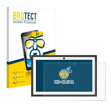 Parte frontale di una confezione del prodotto con il logo del marchio BROTECT. Accanto è raffigurato il dispositivo Amazon Ech