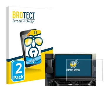 Parte frontale di una confezione del prodotto con il logo del marchio BROTECT. Accanto è raffigurato il dispositivo Dacia Dust