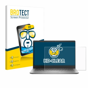 Parte frontale di una confezione del prodotto con il logo del marchio BROTECT. Accanto è raffigurato il dispositivo Dell Latit