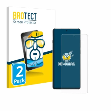 Parte frontale di una confezione del prodotto con il logo del marchio BROTECT. Accanto è raffigurato il dispositivo OnePlus 13