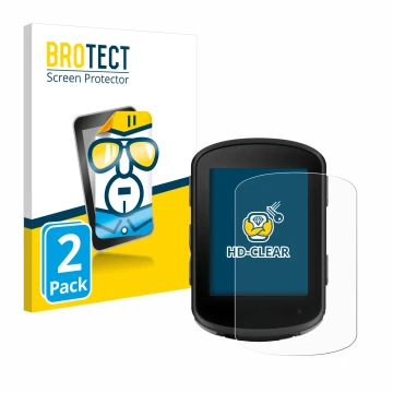 Parte frontale di una confezione del prodotto con il logo del marchio BROTECT. Accanto è raffigurato il dispositivo Garmin Edg