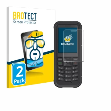 Parte frontale di una confezione del prodotto con il logo del marchio BROTECT. Accanto è raffigurato il dispositivo Sonim XP10