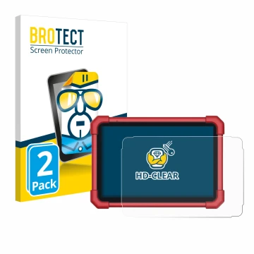 Parte frontale di una confezione del prodotto con il logo del marchio BROTECT. Accanto è raffigurato il dispositivo Launch X-4
