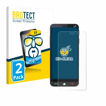 Parte frontale di una confezione del prodotto con il logo del marchio BROTECT. Accanto è raffigurato il dispositivo Brondi Ami