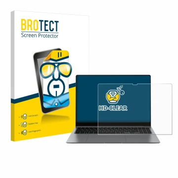 Parte frontale di una confezione del prodotto con il logo del marchio BROTECT. Accanto è raffigurato il dispositivo Samsung Ga