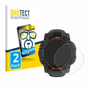 Parte frontale di una confezione del prodotto con il logo del marchio BROTECT. Accanto è raffigurato il dispositivo Garmin Ins