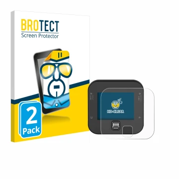Parte frontale di una confezione del prodotto con il logo del marchio BROTECT. Accanto è raffigurato il dispositivo ISDT Q6 Re