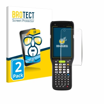 Parte frontale di una confezione del prodotto con il logo del marchio BROTECT. Accanto è raffigurato il dispositivo Zebra MC34