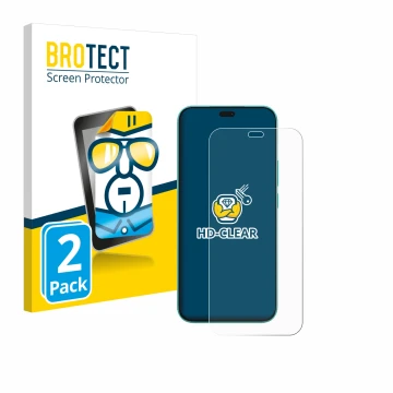 Parte frontale di una confezione del prodotto con il logo del marchio BROTECT. Accanto è raffigurato il dispositivo Honor X8c 