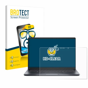 Parte frontale di una confezione del prodotto con il logo del marchio BROTECT. Accanto è raffigurato il dispositivo Dell Pro 1