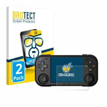 Parte frontale di una confezione del prodotto con il logo del marchio BROTECT. Accanto è raffigurato il dispositivo Magicx Min