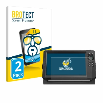 Parte frontale di una confezione del prodotto con il logo del marchio BROTECT. Accanto è raffigurato il dispositivo Lowrance E