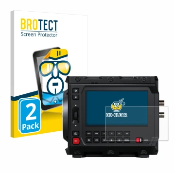 Parte frontale di una confezione del prodotto con il logo del marchio BROTECT. Accanto è raffigurato il dispositivo Blackmagic