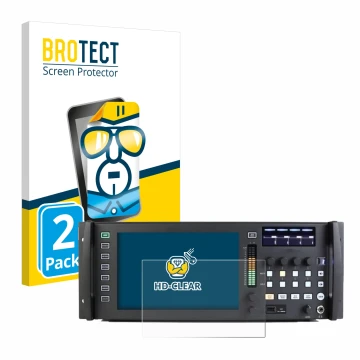 Parte frontale di una confezione del prodotto con il logo del marchio BROTECT. Accanto è raffigurato il dispositivo Behringer 