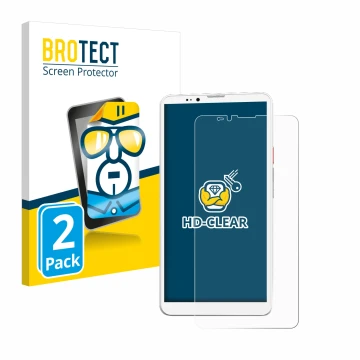 Parte frontale di una confezione del prodotto con il logo del marchio BROTECT. Accanto è raffigurato il dispositivo Bigme Hibr