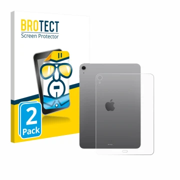 Parte frontale di una confezione del prodotto con il logo del marchio BROTECT. Accanto è raffigurato il dispositivo Apple iPad