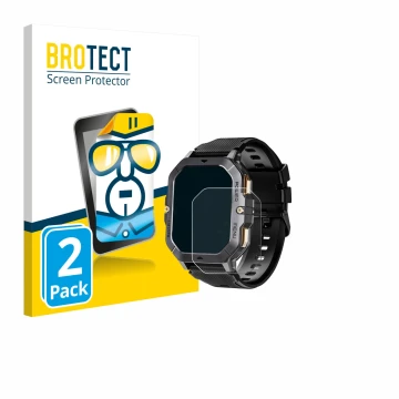 Parte frontale di una confezione del prodotto con il logo del marchio BROTECT. Accanto è raffigurato il dispositivo Oukitel BT