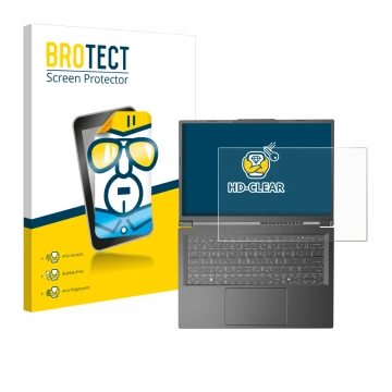 Parte frontale di una confezione del prodotto con il logo del marchio BROTECT. Accanto è raffigurato il dispositivo Acer Aspir