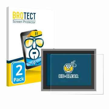Parte frontale di una confezione del prodotto con il logo del marchio BROTECT. Accanto è raffigurato il dispositivo Megger MFT