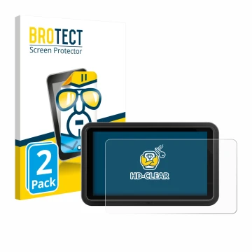 Parte frontale di una confezione del prodotto con il logo del marchio BROTECT. Accanto è raffigurato il dispositivo Atomos Shi