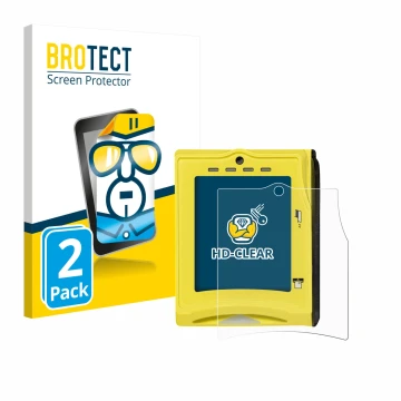 Parte frontale di una confezione del prodotto con il logo del marchio BROTECT. Accanto è raffigurato il dispositivo Nayax VPOS
