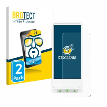 Parte frontale di una confezione del prodotto con il logo del marchio BROTECT. Accanto è raffigurato il dispositivo Clover Fle