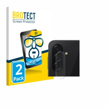 Parte frontale di una confezione del prodotto con il logo del marchio BROTECT. Accanto è raffigurato il dispositivo Samsung Ga