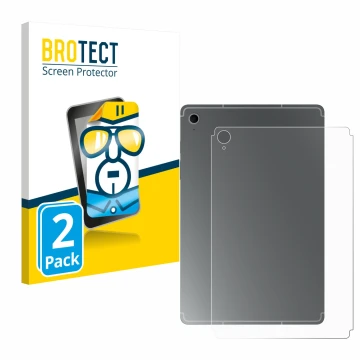 Parte frontale di una confezione del prodotto con il logo del marchio BROTECT. Accanto è raffigurato il dispositivo Samsung Ga