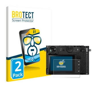 Parte frontale di una confezione del prodotto con il logo del marchio BROTECT. Accanto è raffigurato il dispositivo Fujifilm G